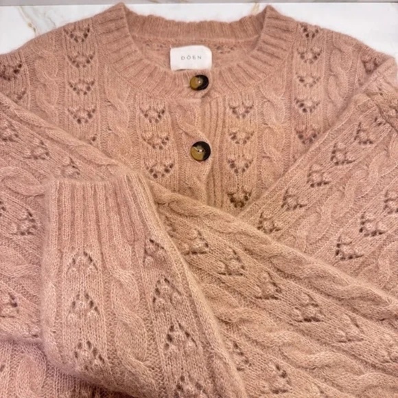 DOEN Cardigan Adler Knit Clay Pink - Picture 3 of 8